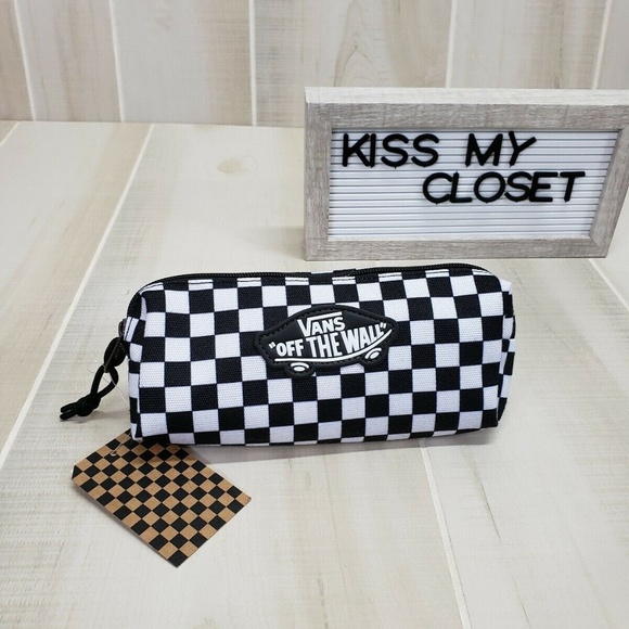 Vans Checkerboard Makeup Bag Pencil Pouch EQ2 - Picture 2 of 6
